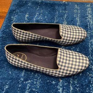 Jack Rogers Gingham Reese Flat Slip On Loafer